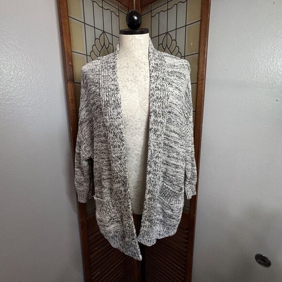 Zara Open Front Cardigan Oversized Sweater With Pockets and Side Slits Size S - Picture 1 of 8
